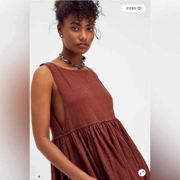 Free people Beach I'm Still Obsessed Sleeveless Mini Dress in nutmeg size S - Picture 8 of 8